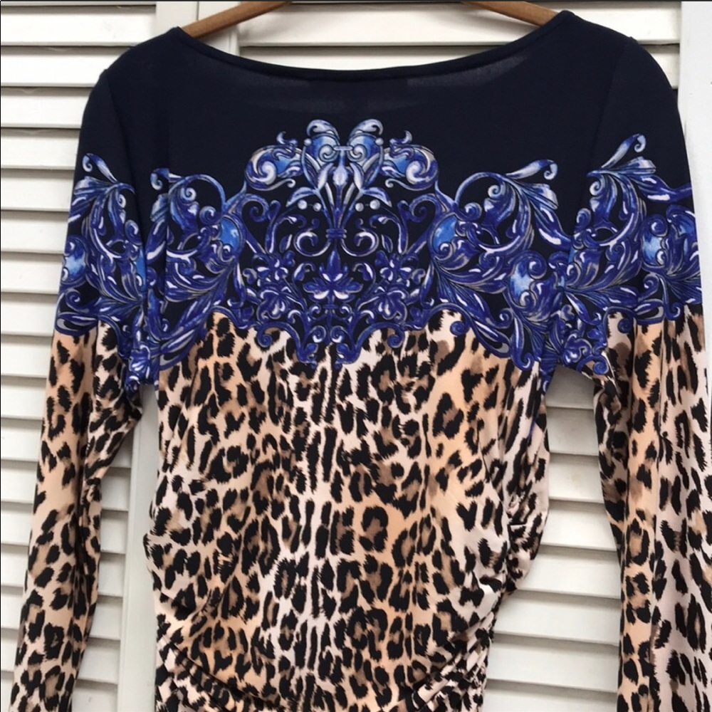 Roberto Cavalli Style Animal Print Midi Dress